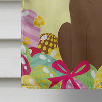 Easter Eggs Chocolate Labrador Flag Canvas House Size BB6056CHF