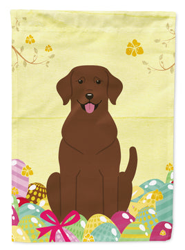 Easter Eggs Chocolate Labrador Flag Canvas House Size BB6056CHF