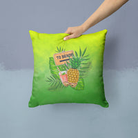 To the Beach Summer Fabric Decorative Pillow BB7450PW1414