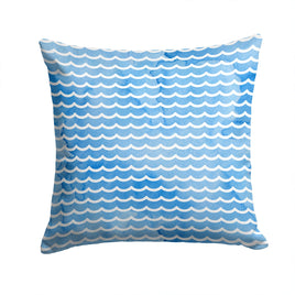 Beach Watercolor Waves Fabric Decorative Pillow BB7531PW1414