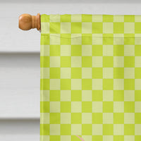 Ankole-Watusu Cow Green Flag Canvas House Size BB7649CHF