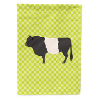 Belted Galloway Cow Green Flag Canvas House Size BB7657CHF