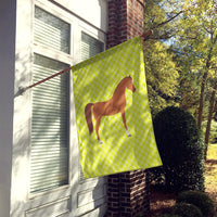 Arabian Horse Green Flag Canvas House Size BB7737CHF