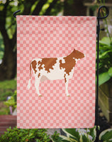 Ayrshire Cow Pink Check Flag Garden Size