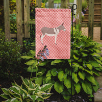 Australian Teamster Donkey Pink Check Flag Garden Size