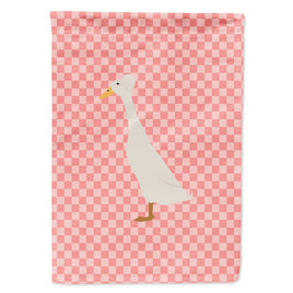 Bali Duck Pink Check Flag Canvas House Size BB7859CHF