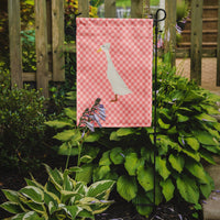 Bali Duck Pink Check Flag Garden Size