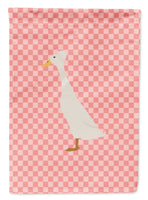 Bali Duck Pink Check Flag Garden Size