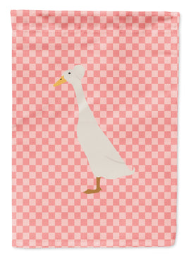 Bali Duck Pink Check Flag Garden Size