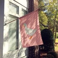 American Pekin Duck Pink Check Flag Canvas House Size BB7860CHF