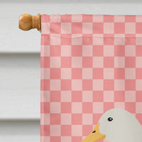 American Pekin Duck Pink Check Flag Canvas House Size BB7860CHF