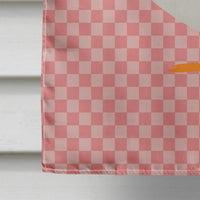 American Pekin Duck Pink Check Flag Canvas House Size BB7860CHF