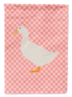 American Pekin Duck Pink Check Flag Garden Size