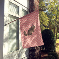 Chinchilla Pink Check Flag Canvas House Size BB7875CHF