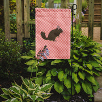 Chinchilla Pink Check Flag Garden Size