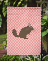 Chinchilla Pink Check Flag Garden Size