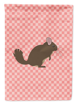 Chinchilla Pink Check Flag Garden Size