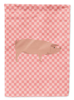 American Landrace Pig Pink Check Flag Garden Size