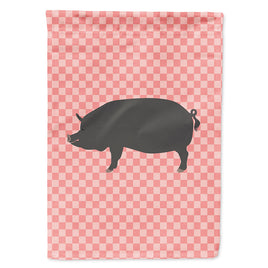 Berkshire Pig Pink Check Flag Canvas House Size BB7933CHF