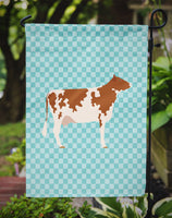 Ayrshire Cow Blue Check Flag Garden Size