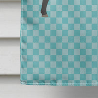 Black Angus Cow Blue Check Flag Canvas House Size BB8002CHF