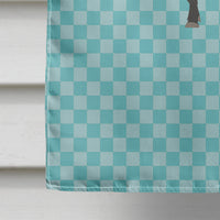 Belted Galloway Cow Blue Check Flag Canvas House Size BB8005CHF