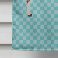 American Spotted Donkey Blue Check Flag Canvas House Size BB8025CHF