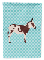 American Spotted Donkey Blue Check Flag Canvas House Size BB8025CHF