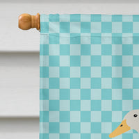 Bali Duck Blue Check Flag Canvas House Size BB8033CHF