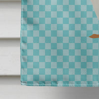 Bali Duck Blue Check Flag Canvas House Size BB8033CHF