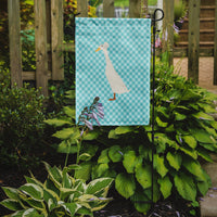 Bali Duck Blue Check Flag Garden Size