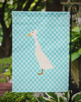 Bali Duck Blue Check Flag Garden Size