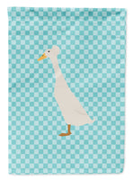 Bali Duck Blue Check Flag Garden Size