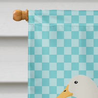 American Pekin Duck Blue Check Flag Canvas House Size BB8034CHF