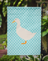 American Pekin Duck Blue Check Flag Garden Size