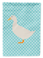 American Pekin Duck Blue Check Flag Garden Size