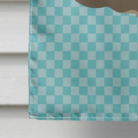 Chinchilla Blue Check Flag Canvas House Size BB8049CHF