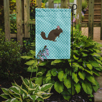 Chinchilla Blue Check Flag Garden Size