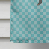 Berkshire Pig Blue Check Flag Canvas House Size BB8107CHF