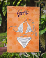 Bikini Swimsuit Orange Polkadot Flag Garden Size BB8198GF