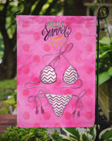 Bikini Swimsuit Pink Polkadot Flag Garden Size BB8204GF