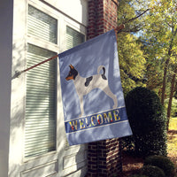 American Toy Fox Terrier Welcome Flag Canvas House Size BB8306CHF