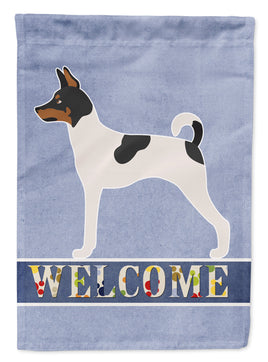 American Toy Fox Terrier Welcome Flag Canvas House Size BB8306CHF