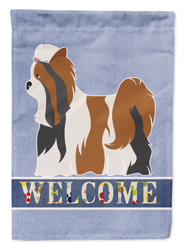 Biewer Terrier Welcome Flag Garden Size BB8308GF