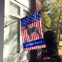 Australian Cattle Dog American Flag Canvas House Size BB8370CHF