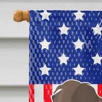 Bergamasco Shepherd American Flag Canvas House Size BB8372CHF