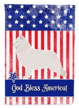 Berger Blanc Suisse American Flag Garden Size BB8373GF