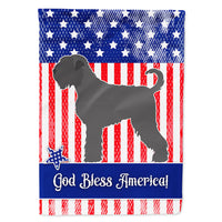 Black Russian Terrier American Flag Canvas House Size BB8374CHF