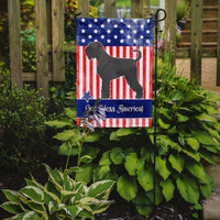 Black Russian Terrier American Flag Garden Size BB8374GF