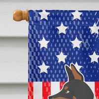 American Toy Fox Terrier American Flag Canvas House Size BB8387CHF